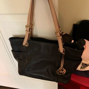 Michael Kors black leather purse